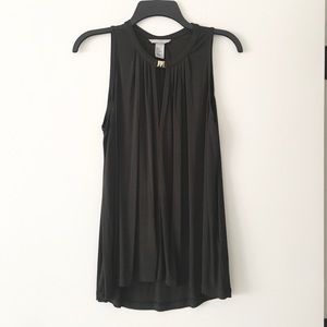 Dark Grey Sleeveless Flowey Tank